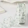 Cinta de encaje floral de malla pequeña flores frescas envoltorio de regalo cinta de satén pastel cinta colorida accesorios para el cabello DIY accesorios de nudo de lazo