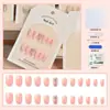 Uñas Vestibles Hechas a Mano Codificadas Personalizadas de 10 Piezas, Parches de Uñas Dulces, Blanqueamiento de Alta Gama, Manicura de Estilo de Lujo Accesible
