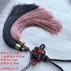 Accesorios para Joyería DIY Nudo Chino Colgante para Coche Conjunto Combinación Seda de Hielo Luminoso Doble Borla Colgante de Cintura