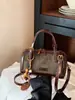 Bolso Boston de patchwork color chocolate, bolso tote de gran capacidad, nuevo estilo 2026, bolso de hombro para mujer, bolso cruzado, adecuado para ir al trabajo y viajar