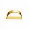 Fivela de Guardanapo em Forma de D de Liga de Zinco Anel de Guardanapo Polido Dourado Fivela de Guardanapo Semicírculo Criativa Decoração de Mesa Arranjo de Mesa