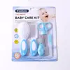 Traje de cuidado para bebé cortaúñas cortaúñas lima de uñas peine de masaje desincrustante para niños de cinco piezas champú para niños