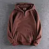 Moletons com Capuz para Meninos Primavera e Outono, Camisas Estilo Coreano, Novos Moletons Masculinos com Capuz de Gola Meio Aberta, Tops Jovens Tendência Estilo Japonês