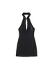 Comercio Exterior Transfronterizo de Aliexpress Vestido Mini Elegante de Verano 2026 Estilo Francés con Cuello Halter para Mujer