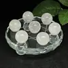 Placa de matriz de siete estrellas de bola de cristal de piedra natural transfronteriza adornos de feng shui logo de mineral de piedra original pulido adornos para el hogar sala de estar porche