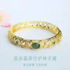 Pulseira de Jade Guan Yu Natural Grau A Jade Água Azul Oito Deuses Guardiões Pulseira Atacado Dropshipping S5060507