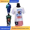 Comércio Exterior Africano Eleição Camisa Descartável Barato Campanha Terno Sublimação Estampa Cabeça Camisa Eleição Geral T-Shirt