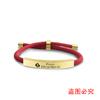 Pulseira Constelações do Zodíaco Doze Cores Corda Trançada Pulseira de Aço Inoxidável Presente de Feriado para a Família Pulseira de Aço Titânio com Gravação