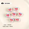Cubos Acrílicos, Manzana, Cachorro, Dibujos Animados, Cuadros, Accesorios para Manualidades DIY para Cadenas de Teléfono, Llaveros y Otras Joyerías