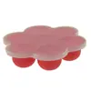 Forma de Gelo de Silicone Pequena com 7 Cubos e Tampa Caixa de Comida para Bebê Caixa de Armazenamento de Comida para Crianças Selada Recipiente para Frescos Congelamento Rápido