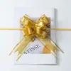 Cinta Floral Pintada a Mano con Patrón de Corteza Bordada en Oro, Mariposa de Gasa Nieve Decoración de Boda para Escaleras de RV Empaque de Regalo de Navidad