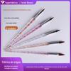 Nail Art Cristal Carving Pen 5 Pack Cross-border Transparente Acrílico Cristal Pen Fábrica Ferramentas de arte direta para unhas
