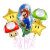 Set de Globos de Papel de Aluminio de Mario Transfronterizo, Juguete de Juego de Cumpleaños Temático de Mario, Decoración, Suministros para Fiesta