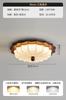 Lámpara de Techo Vintage para Dormitorio Estilo Francés, Lámpara Principal de Dormitorio Retro de Madera de Nogal y Tela, Iluminación de Habitación de Gama Alta Estilo Surasiático