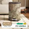 Hemu Cheng Aço Inoxidável Couro Lixeira Doméstica Estilo Meio-Antigo Alto Valor de Apresentação Sala de Estar Banheiro Lixeira de Duas Camadas com Tampa