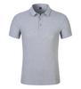 DGCY-8087 estilo 40 gola jacquard cor sólida bolinha dupla manga curta lapela camisa POLO impressão de logotipo roupa de grupo