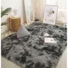 Alfombra de Sala de Estar Transfronteriza, Felpudo Tie-Dye de Lana de Seda Degradada, Manta para Sofá de Dormitorio, Alfombra de Mesita de Noche para Habitación, Felpudo Resistente a Manchas para Ventana Saliente