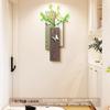 Decoração de Parede de Fundo de TV Pendurada Pintura Pingente de Luxo Leve Sala de Estar Pintura de Parede Pendurada Sem Furos com Bloqueio de Planta Verde Decoração de Parede