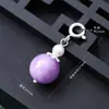 Contas redondas de ágata de cristal natural, pequenos pingentes, acessórios para pulseiras, colares, acessórios DIY, fechos universais, pingentes de bolsa