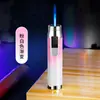 Exquisito y Compacto Encendedor Mini Inflable de Llama Azul a Prueba de Viento de Llama Directa, Mini Soplete Soldador Spray Creativo para Encender Moxibustión y Cigarros