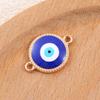 Venta caliente de Amazon accesorios de ropa conector doble para colgar joyería de ojo turco accesorios para joyería diy ventas directas de fábrica