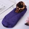 Calcetines de piso con estampado de leopardo para mujer adulta de otoño e invierno, de doble capa, acolchados de terciopelo, antideslizantes, cálidos, de terciopelo no invertido, para yoga y danza
