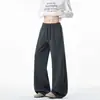Outono 2026 Novo Retrô Americano Patchwork Desconstruído Solto Esportivo Casual Calça de Moletom Solta Tamanho Grande Calças Casuais