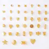 Accesorios Yiwu Venta Caliente Transfronteriza Aleación Accesorios para Joyería DIY Colgante Dorado Brillante Collar Pulsera Colgante Corazón Estrella