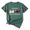 Camiseta de manga corta con cuello redondo para mujer, estilo europeo y americano, de Amazon Wish Independent Station, verano, crío pollos