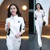 Conjunto Esportivo Casual para Mulheres Moda 2026 Primavera e Outono Elegante com Capuz Gola Alta Calça Wide-leg Conjunto de Duas Peças Comércio Exterior