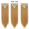 Conjunto de Sete Peças de Peruca Transfronteiriça Extensões de Cabelo Clip-In 16 Clipes Fibra Sintética Extensões de Cabelo Liso Clip in Hair