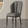 Cadeira de jantar estilo creme para casa, cadeira simples moderna de luxo leve, cadeira estofada nórdica para maquiagem, cadeira de Mahjong, cadeira de hotel com encosto