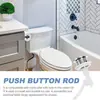 Accesorios de botón único para inodoro antiguo, botón de descarga para tanque de agua de inodoro, reparación de botón superior de una sola pulsación para tanque de agua con tuerca