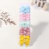 Set de Lazos para el Cabello de Niños Europeos y Americanos Color Sólido Cinta con Hilo Cola de Golondrina Goma para el Cabello Adorno para la Cabeza de Bebé Accesorios para el Cabello 2820
