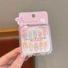 Calcomanías de uñas tridimensionales de dibujos animados para niños parche de uñas para niña pequeña armadura para bebé desmontable impermeable venta al por mayor de uñas