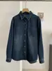 Camisa de Mezclilla KEKEZOON Retro con Solapa 2026 Otoño Nueva Manga Larga Holgada con Cinturón 8681