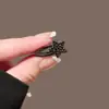Pinza para el pelo de copo de nieve con diamantes brillantes para otoño e invierno, pinza lateral para flequillo de niña, pinza pequeña, accesorio para el pelo de cabeza, pinza de pico de pato, accesorios para el pelo