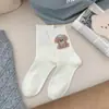 Calcetines Dulces y Versátiles para Mujer de Primavera y Verano, Calcetines Ligeramente Caídos Lindos, Calcetines de Color Sólido, Calcetines de Animales Cálidos de Felpa de Media Pantorrilla, Dibujos Animados