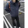 Chamarra de vuelo estilo americano azul marino, abrigo de algodón de invierno para hombre, chaqueta corta de alta gama, elegante y engrosada con un corte limpio