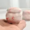Grão de mármore cerâmica Carmim pó de incenso pílula medicinal pote cosméticos cerâmica rosto Geada garrafa estilo antigo batom caixa de incenso sólido