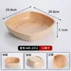 Vajilla para olla caliente de melamina, plato para brochetas con imitación de veta de madera, plato de exhibición para buffet de verduras, olla caliente pequeña giratoria, uso comercial en restaurantes