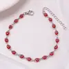 Tobillera cruzada europea y americana Ojo de Diablo tobillera femenina de alto sentido nicho personalidad simple accesorios cadena de playa joyería