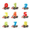 Pista de madera para niños tirar tren ensamblado juguete bolas de madera color haya bloques de construcción digitales tren pequeño