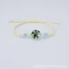Venta Caliente Transfronteriza Estilo Xiyin Patrón de Tortuga Encaje Estrellado Flor Tejido a Mano Fresco y Dulce Pulsera Jingdezhen