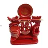 Accesorios y Decoraciones de Boda Estilo Chino, Artículos de Decoración de Boda Estilo Dinastía Han y Tang, Brasero, Silla de Montar, Esterilla para Arrodillarse, Taza de Té, Ceremonia para Adorar a los Ancestros