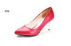 Zapatos de moda de tela de boca poco profunda de punta de una sola capa, zapatos de primavera y otoño, tacones altos gruesos, tallas 31-47, zapatos de comercio exterior