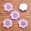 6 cores 24x26mm Acessórios de resina DIY Pingente de planta flor transparente para bolsas acessórios de joias para celular