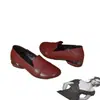 Zapatos de mujer sin cordones con corte bajo, opción de doble uso, nuevo modelo otoño 2026, punta redonda, suela blanda, tacón grueso, mocasines planos cómodos para mujer