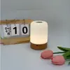 Luz Noturna Criativa de Toque com Controle Remoto e Grão de Madeira, Lâmpada de Mesa Pat, Lâmpada de Cabeceira para Quarto, Luz Ambiente de 13 Cores, Amazon