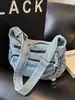 Bolsa de jeans, bolsa transversal de grande capacidade, simples e versátil, adequada para o trajeto diário, bolsa de ombro pequena, bolsa feminina, novo modelo 2026